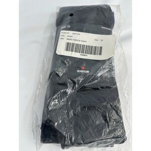 Avenue Plus Size Black Fleece Tights Size EE